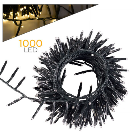 Lights4fun - Catena di Luci con 20 Micro LED Bianco Caldo a Pile su Cavo Metallico Rame