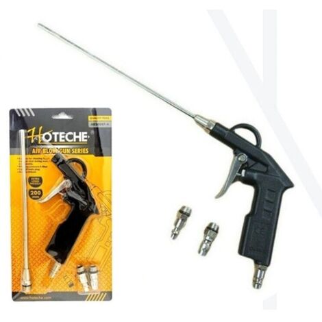 PISTOLA SOFFIAGGIO A CANNA LUNGA PISTOLA ARIA COMPRESSA 200 MM COMPRESSORE 8 BAR