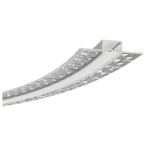 Profilo Alluminio Per Strisce LED - 6m (3 Pezzi Da 2m) - Copertura Opaca - Superficiale - Foto 4