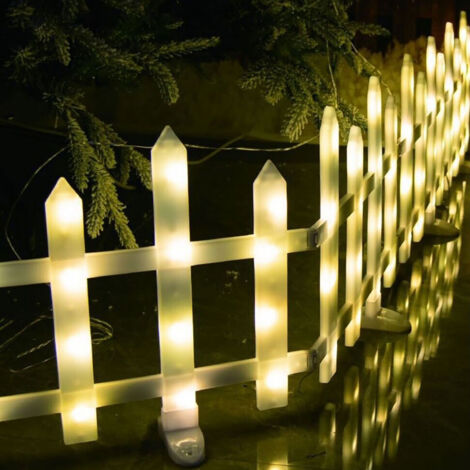 Recinto Per Albero Di Natale - 24 Pezzi, Plastica Bianca, Staccionata Decorativa - Foto 11