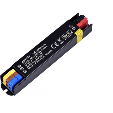 MINI TRASFORMATORE 24V 1.5A 36W IP20 - ALIMENTATORE COMPATTO E IMPERMEABILE PER LED DOMOTICA E APPLICAZIONI INDUSTRIALI (1/5)