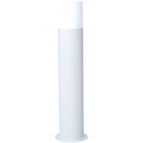 PALO LAMPIONCINO DA TERRA ATTACCO E27 DA ESTERNO IP54 - LAMPADA DA GIARDINO DESIGN MODERNO IN ALLUMINIO BIANCO