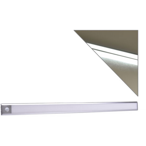 Hyuduo Barra Luminosa LED A Sensore Di Movimento - Ricaricabile 1500mAh, Magnetica, Ultra Sottile 60cm, Nero