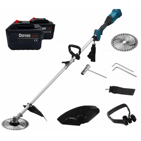 DECESPUGLIATORE A BATTERIA ELETTRICO CON DUE BATTERIE DA 21V TAGLIAERBA RASAERBA