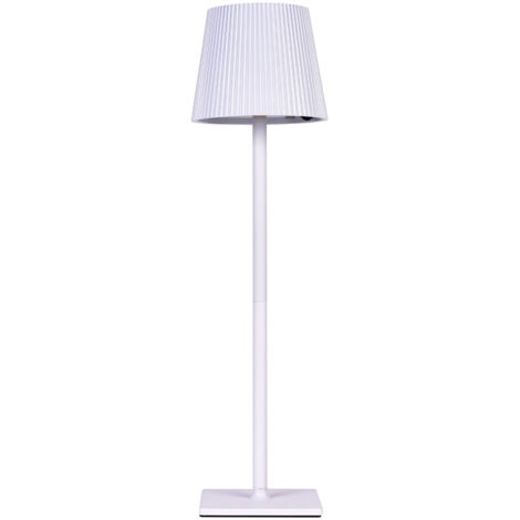 LAMPADA LED BIANCA RICARICABILE DA TAVOLO CON PARALUME PLISSETTATO ALIMENTAZIONE SOLARE E USB - 3 TEMPERATURE COLORE E DESIGN ELEGANTE PER RISTORANTI BAR E HOTEL (1/5)