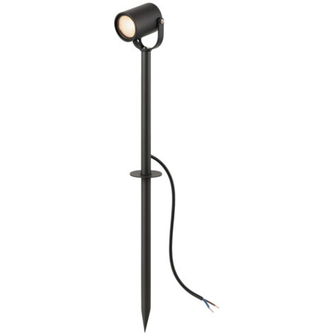 Faretto grande da giardino a picchetto GU10 IP54 in alluminio antracite 74 cm – per lampadine LED da esterno