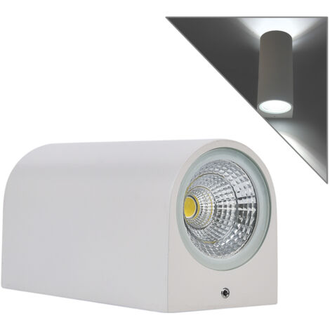 APPLIQUE LED 6W CON DOPPIA EMISSIONE LUMINOSA A LUCE FREDDA 6500K° - DESIGN CILINDRICO IN ALLUMINIO PER ESTERNI IP65 (1/5)