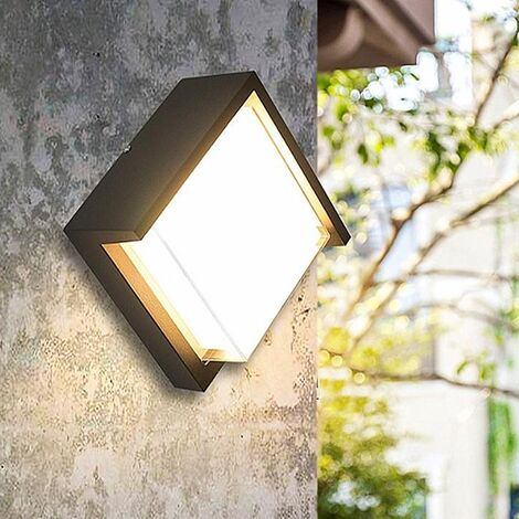 Applique da esterno e interno lampada moderna per parete muro IP65 faretto 15W luce bianca naturale 4200K impermeabile