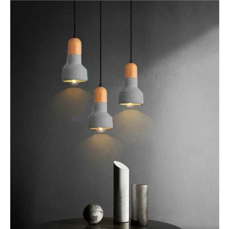 Lampadario a sospensione cemento Vintage Con attacco E27 max 60W Per soffittoLampadario Cemento Senza lampada