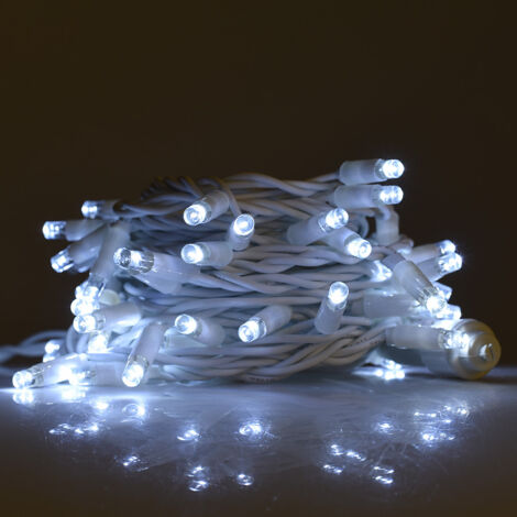 Catena Luminosa A Rete 100 LED 1,5x1,5 M - Bianco, Batteria, Telecomando, 8 Modalità, IP44 Per Esterni