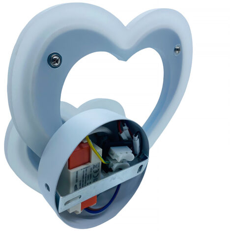 Applique Da Parete LED A Forma Di Cuore 12W - Moderna Per Camera, Soggiorno, Luce Fredda 6500K - Foto 7