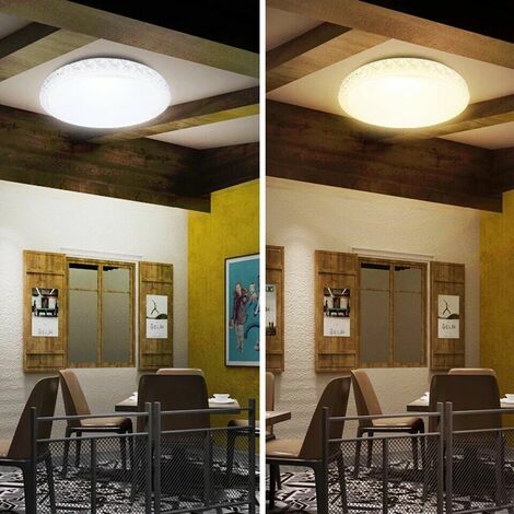 Lampadario led 4 cerchi soffitto moderno plafoniera 60w 3 luci con  telecomando