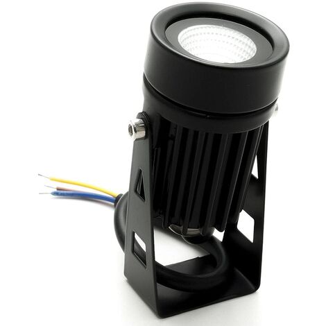 Forlight Tidian Faretto LED Da Esterno 1 Luce, Nero, IP65, Orientabile 90°, Con Picchetto Per Terreno