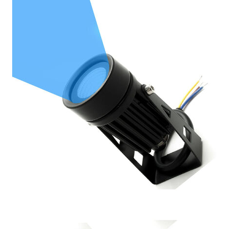Faretto proiettore da esterno a LED da 3.5W IP65 Luce spot orientabile nero luce blu giardino  220V