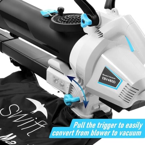 Cordless leaf store blower vacuum mulcher