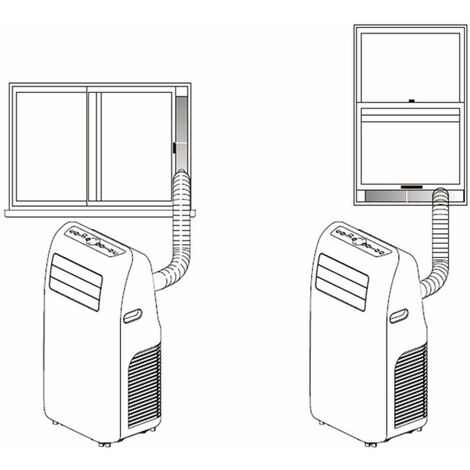 Kindlyperson Plaque Universelle de kit de glissière de fenêtre Adaptateur de Joint de Ventilation de fenêtre pour climatiseur Portable