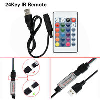RGB USB Led Strip IR RF Télécommande 24 Clé 3528 5050 Lampe DC12V