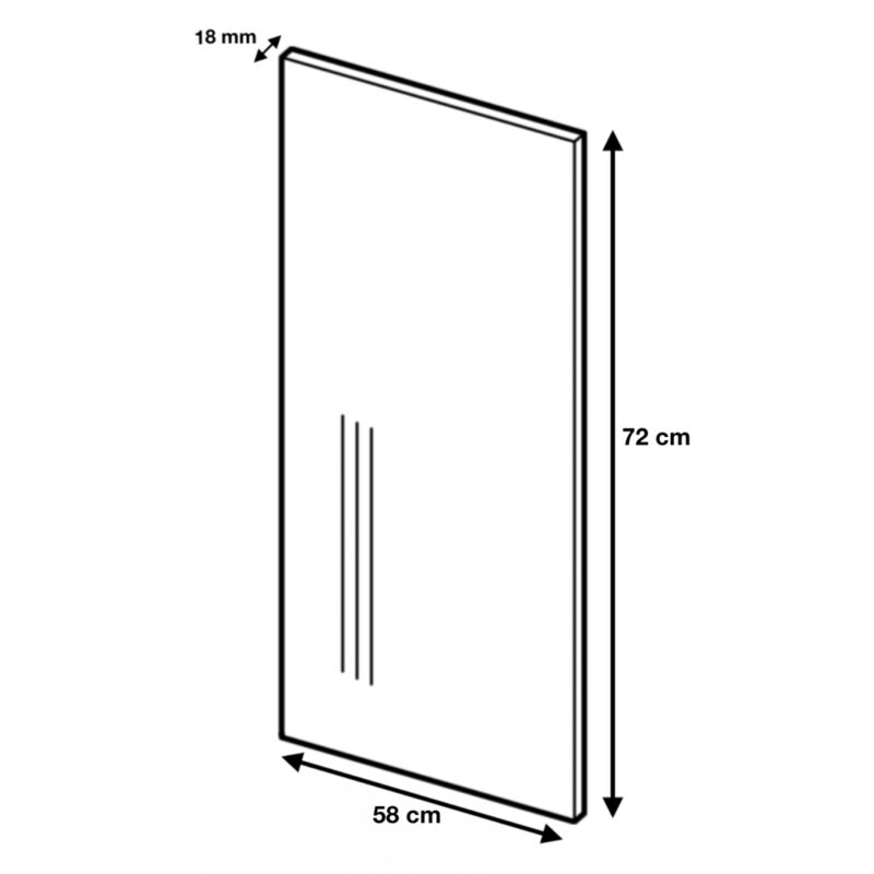 Meuble haut cuisine Bellissi Beton ardoise 1 porte relevable L 90 cm -  Cuisineandcie