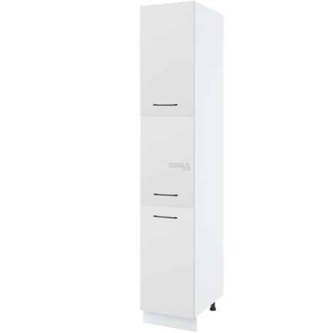 Colonne de cuisine Lovia Blanc Mat 3 portes L 40 cm - Porte avec poignée apparente White (1/2)