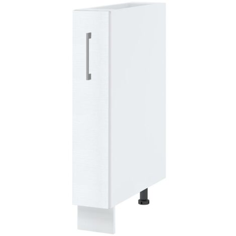 Meuble range épice Bellissi Blanc L 15 cm - Porte avec poignée apparente Blanc (1/5)