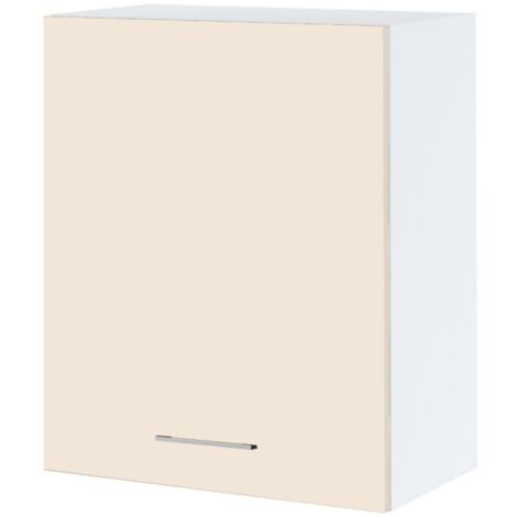 Meuble haut de cuisine Lovia Vanille Mat 1 porte L 60 cm