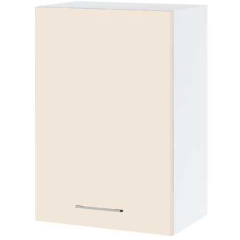 Meuble haut de cuisine Lovia Vanille Mat 1 porte L 50 cm (1/2)
