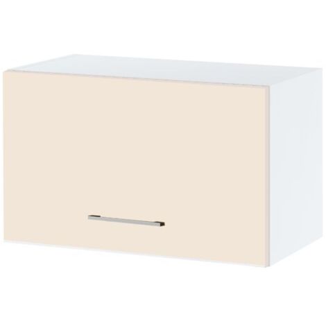 Meuble haut SLIM de cuisine Lovia Vanille Mat 1 porte relevable L 60 cm