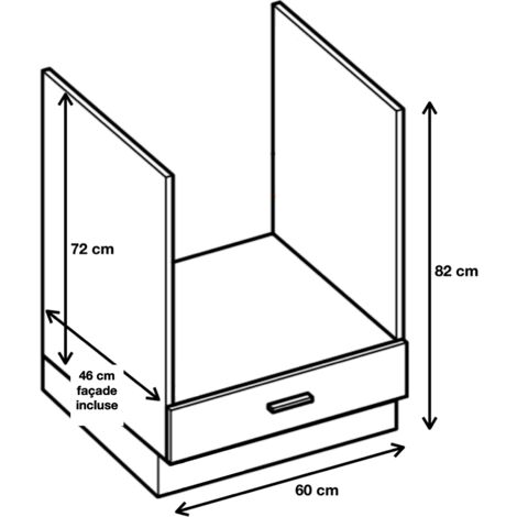 Dimension meuble pour four encastrable standard 