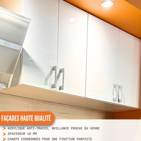 Meuble bas de cuisine Eco Blanc Brillant 1 porte L 30 cm