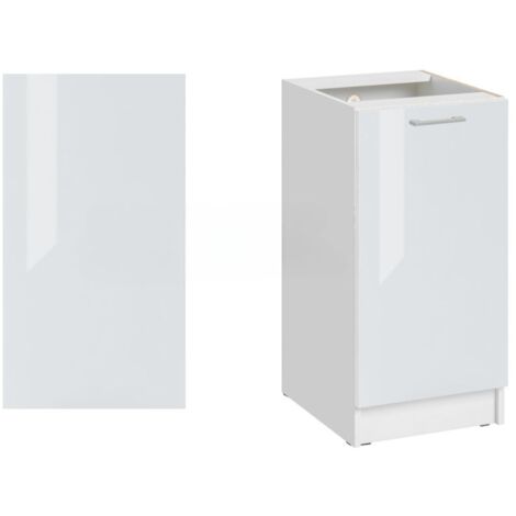 Cuisineandcie – Panneau de finition pour meuble bas – Dimensions H 82 x P 58 cm – Finition blanc brillant – Pour cuisine moderne