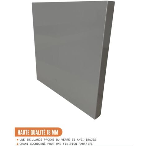 Meuble haut de cuisine Eco Gris Brillant 1 porte L 40 cm