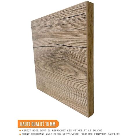 Meuble haut de cuisine Eco noyer Blanchi 2 portes L 80 cm