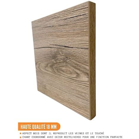 Meuble haut de cuisine Eco Noyer Blanchi 1 porte L 40 cm