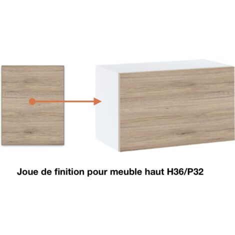 Panneau de finition pour meuble haut SLIM Bellissi Chene H 36 L 32 cm  Couleur: Décor chêne naturel