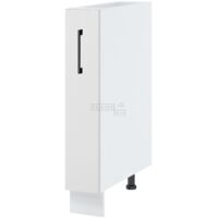 Meuble range épice Lovia Blanc Mat L 15 cm - Porte avec poignée apparente White