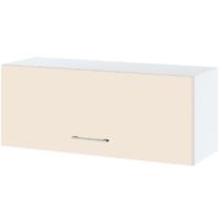Meuble haut SLIM de cuisine Lovia Vanille Mat 1 porte relevable L 90 cm