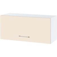 Meuble haut SLIM de cuisine Lovia Vanille Mat 1 porte relevable L 80 cm