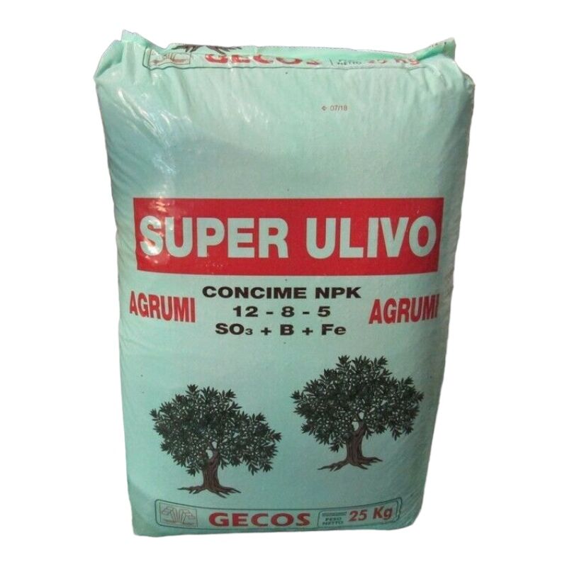 Concime SUPER OLIVO AGRUMI granulare PROFESSIONALE 12-8-5 25 kg Gecos