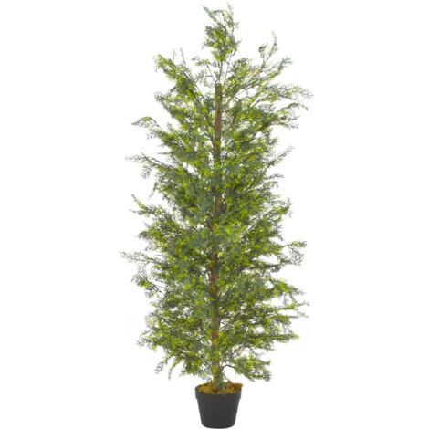 Confezione Da 2 Cipressi Artificiali 61 Cm - Arbusti Finto Bosso Con Picchetti, Perfetti Per Il Tuo Giardino, Patio O Balcone - Sempre Verdi E Zero Manutenzione!