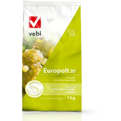 FUNGHICIDA BORDOLESE POLTIGLIA verderame 1 KG POLTY 20 polvere BIO