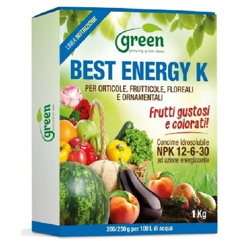 BEST ENERGY K CONCIME ENERGIZZANTE con POTASSIO idrosolubile FRUTTI 1 kg  Green