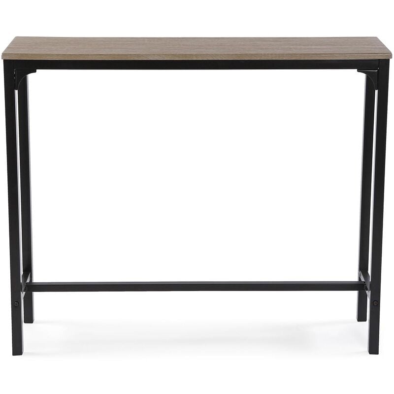 Versa Taline Mueble Recibidor Estrecho para Entrada o Pasillo, Mesa  Consola, con Estante Inferior, Medidas (Al x L x An) 80 x 30 x 100 cm,  Madera y Metal, Color Negro 