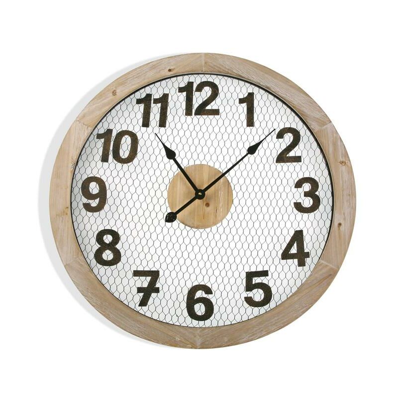 Reloj Pared Madera 70 cm versa 21110202 saldanha decorativo la cocina el salón comedor o habitación medidas an 45 metal color blanco 70x45x70cm