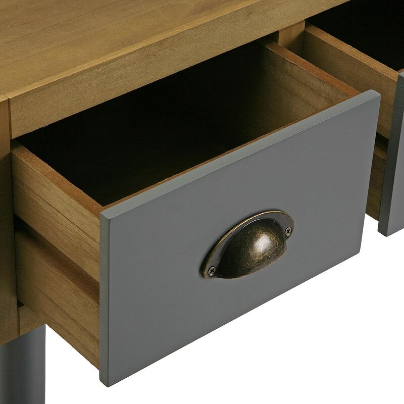 Versa Pandora Mueble Recibidor Estrecho para Entrada o Pasillo, Mesa  Consola, con 3 cajones, Medidas (Al x L x An) 79 x 30 x 90 cm, Madera,  Color Marrón : : Hogar y cocina