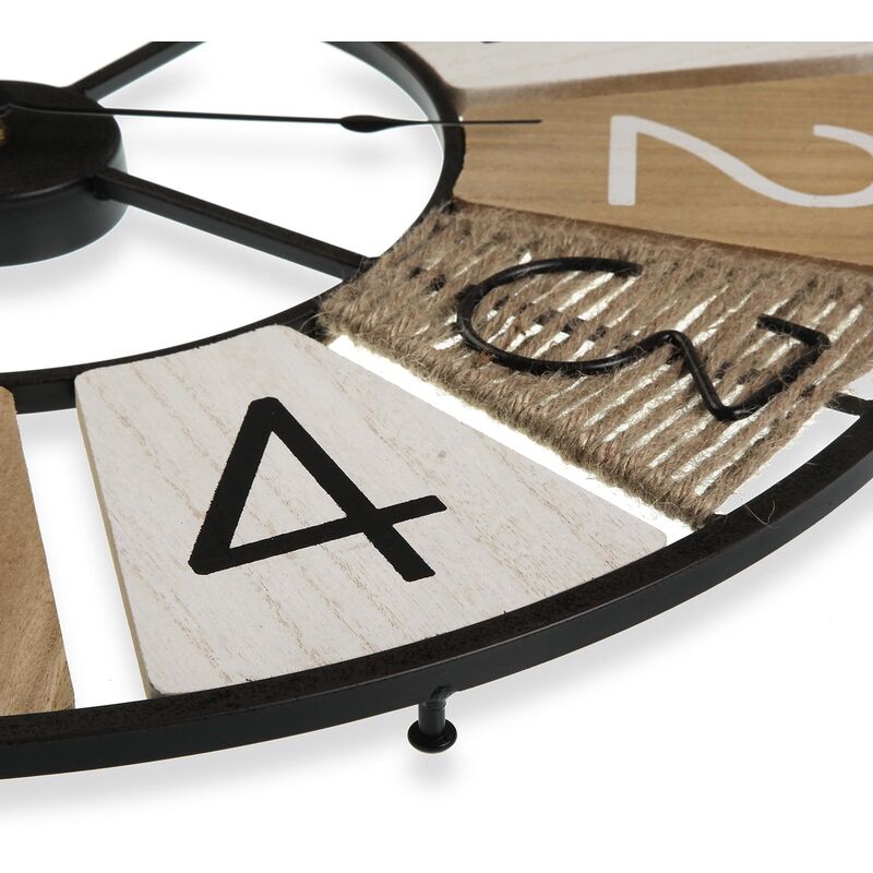 Reloj de pared BİG de 58'' reloj de pared xxxl de cuerda de madera