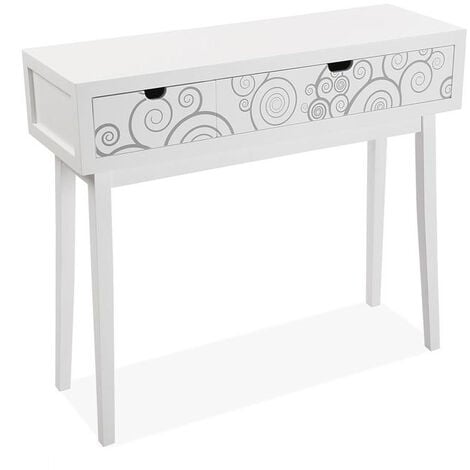 Mesa estrecho de entrada madera blanco