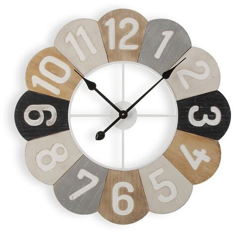 Reloj Pared 58 cm Redondo Madera con decoración Mándalas de Versa : 32.00  euros