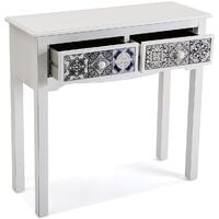 Versa Pireo Mueble Recibidor Estrecho para la Entrada o el Pasillo, Mesa  Consola, Blanco, 78x30x81cm