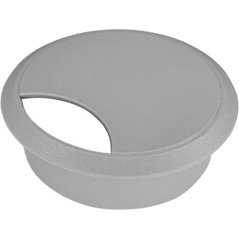 5 Passe-câbles PVC Gris/noir - Diamètre 80 Mm, Design Sobre, Neuf