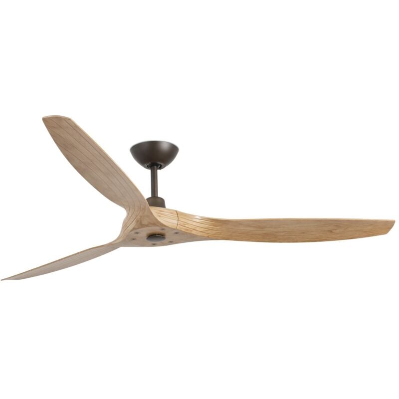 Ventilatore da soffitto, Morea, 152 cm, DC, design, nero/ pale ABS-legno ,  Faro.